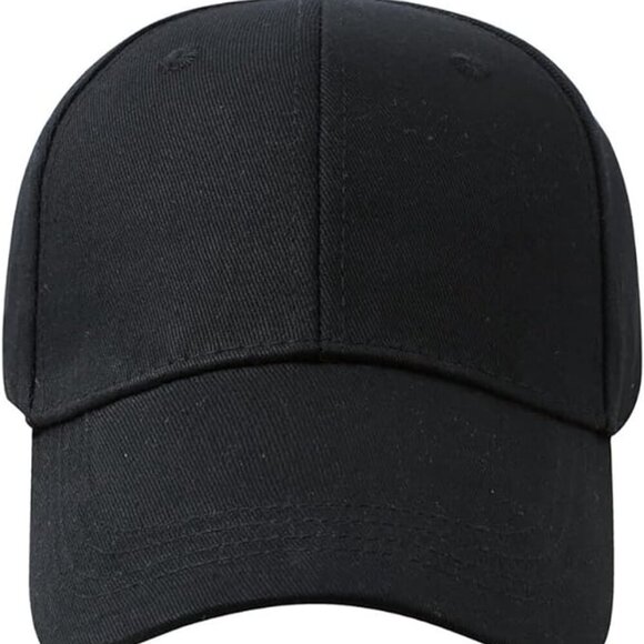 Top Level Baseball Cap Men Women - Classic Adjustable Plain Hat（Black） - Picture 2 of 7